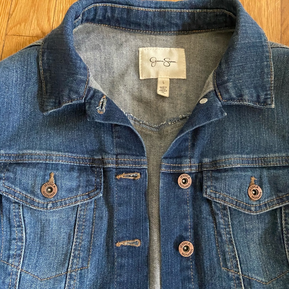 Jessica Simpson Cropped Jean Jacket